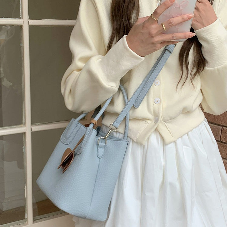 日韓流行|高級感時尚春夏小包包女2025新款百搭斜挎水桶包時尚手提菜籃子包「9537#」25.03-2