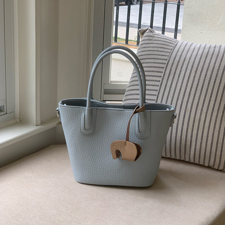 日韓流行|高級感時尚春夏小包包女2025新款百搭斜挎水桶包時尚手提菜籃子包「9537#」25.03-2