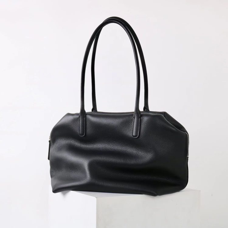 質感真皮|2025新頭層牛皮大容量手提輕奢單肩包休閒通勤高級感腋下托特包「6166」25.11-2