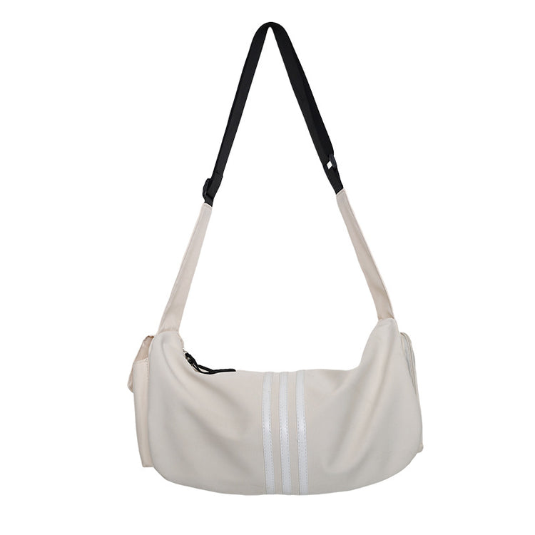 致青春|新款運動健身包尼龍簡約斜背包女防水大容量吐司包旅行單肩包「6828-118」24.09-2