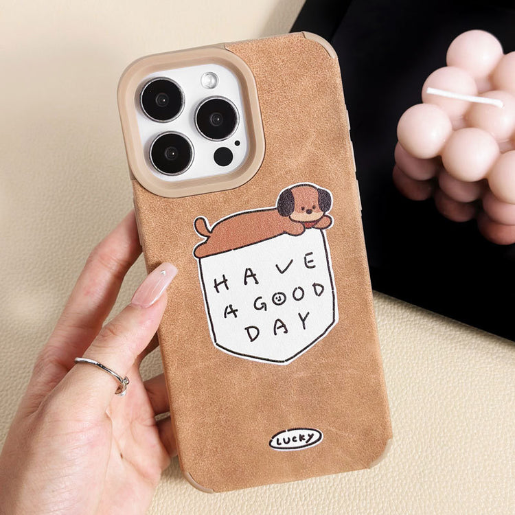 手機殼|15Promax新款13Pro卡通12適用11蘋果16手機殼iPhone14貼皮殼「LR1217」24.12-3