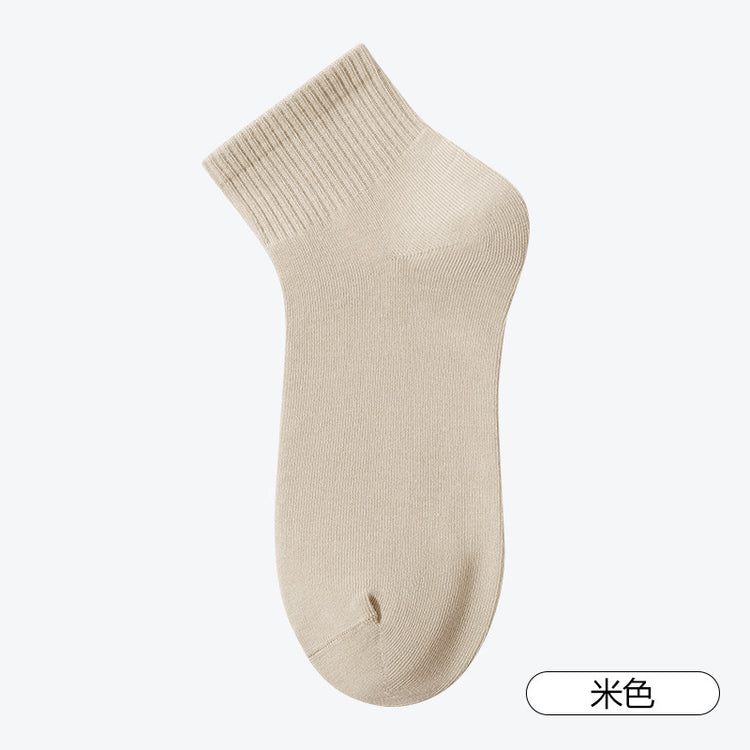 女襪|純色襪子女純棉抑菌防臭耐磨抗起毛球短襪彈性吸汗透氣簡約無骨襪「ZJ25003」25.02-2