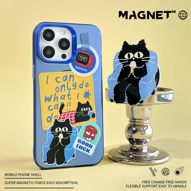 手機殼|iPhone16/15Promax磁吸手機殼蘋果14Pro適用13磨砂鐳射12支架「WMWM0405」24.11-1