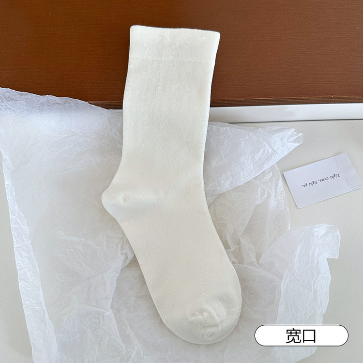 女襪|波點襪子女夏季薄款ins潮彈力卷邊中筒襪棉質親膚吸汗透氣堆堆襪「HD25811」25.04-4