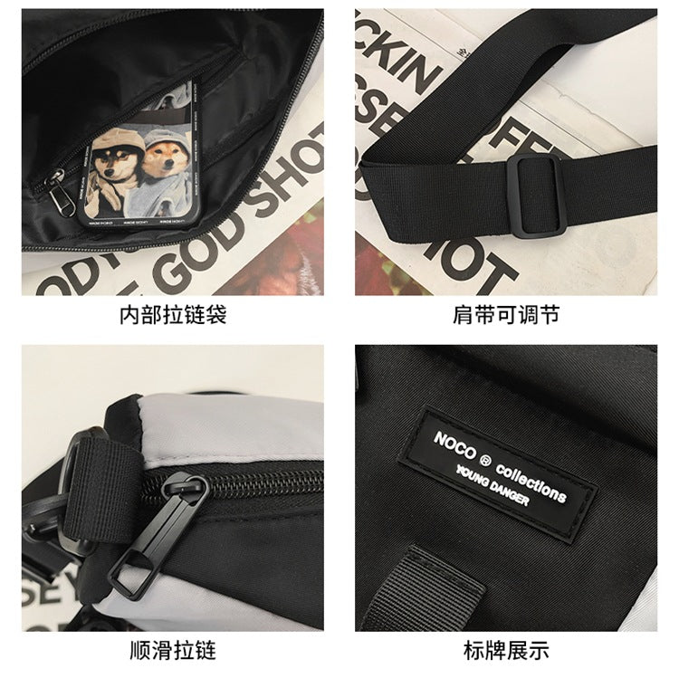 致青春|運動工裝多口袋尼龍包潮流時尚百搭單肩包休閒旅遊出差通勤斜挎包「7009-126」24.05-2