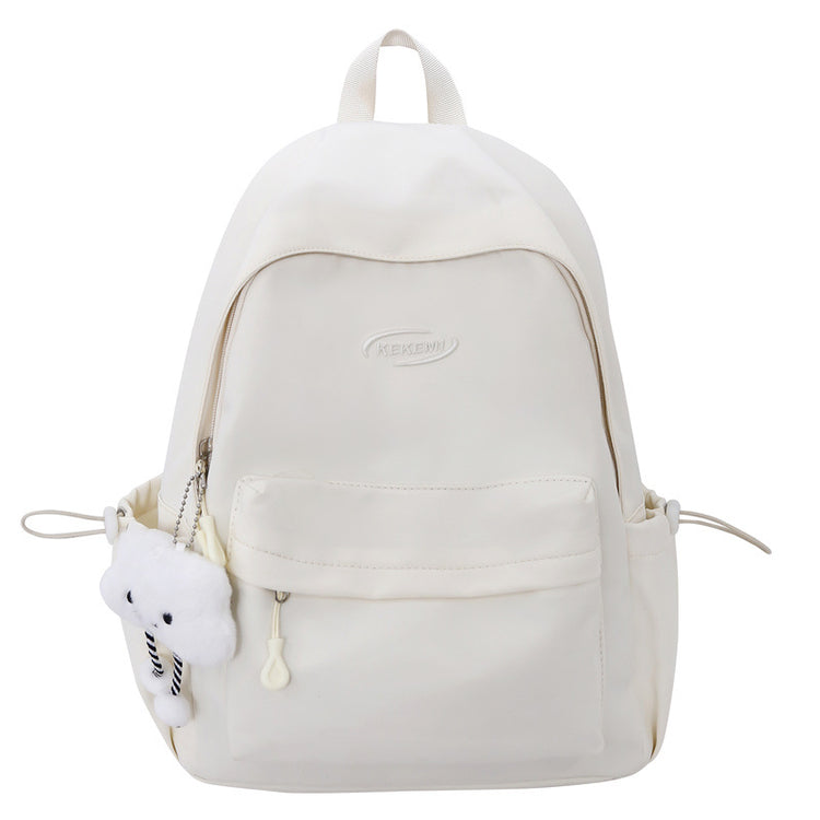 致青春|跨境簡約雙肩包少女森系純色百搭背包大容量質感初高大學生書包「9091-127」24.12-3