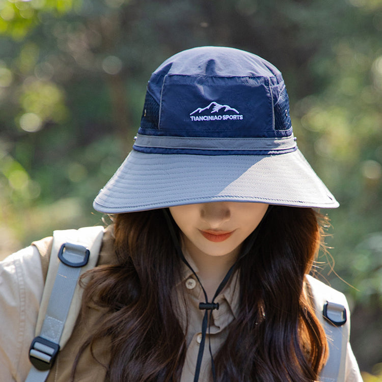 流行帽子|戶外登山帽女徒步大帽檐西部牛仔遮陽帽速乾防水防紫外線漁夫帽潮「C3912」24.05-1