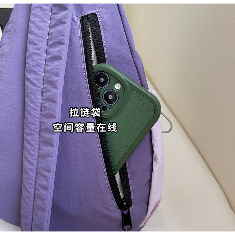 致青春|休閒胸包女輕便大容量騎乘運動背包高顏值戶外通勤斜背包「2560-123」25.09-3