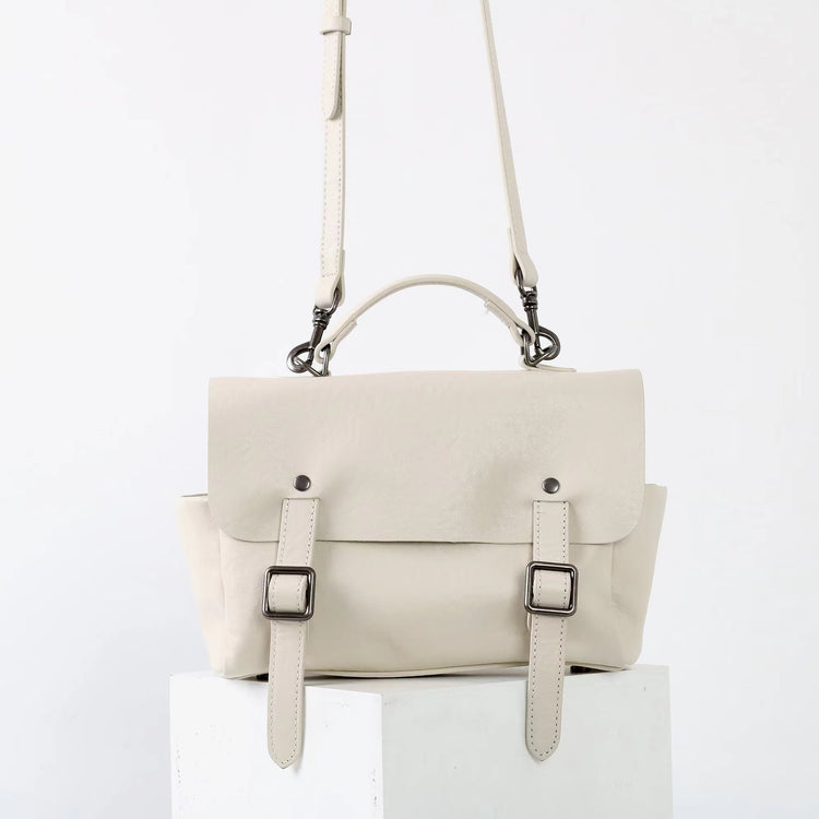 質感真皮|秋冬復古植鞣牛皮雙肩包2024新款單肩斜跨劍橋背包時尚百搭「3731」24.12-5