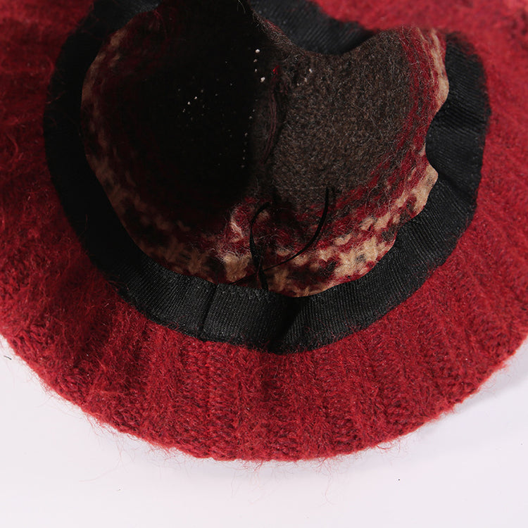 流行帽子|費爾島風提花漁夫帽子女韓版百搭2025新款時尚盆帽顯臉小水桶帽男「C5835」25.11-3