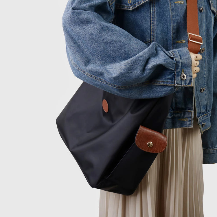 質感真皮|王菲同款2025新款大容量牛津布頭層牛皮托特包高級感通勤斜背包「3789」25.03-1