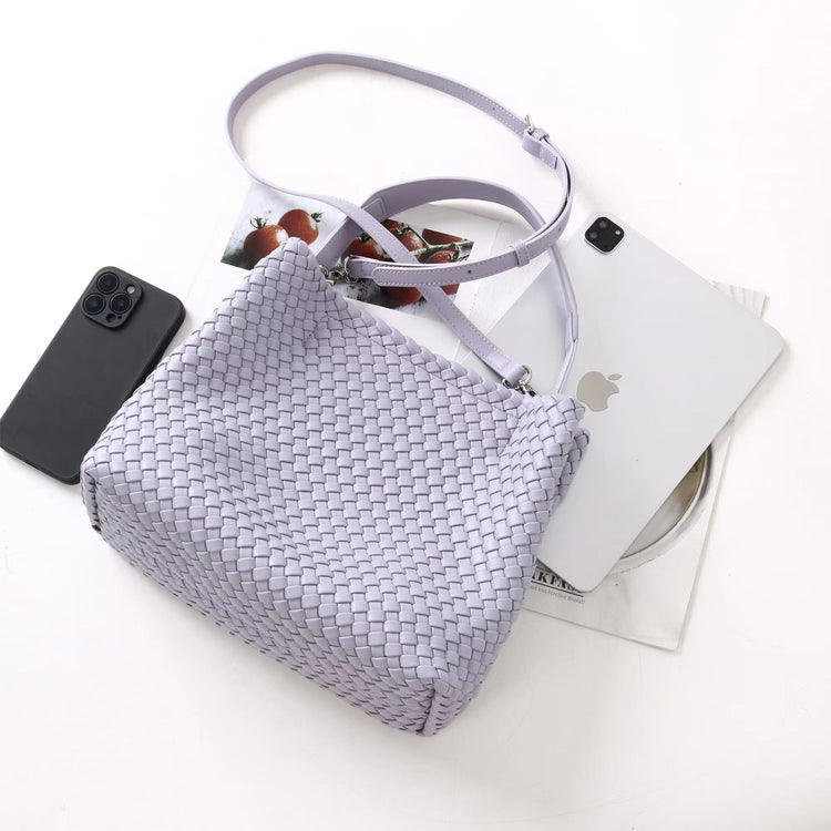 質感真皮|2025新款編織托特包女新款小眾設計高級感通勤大容量單肩腋下包包「7030」25.06-3