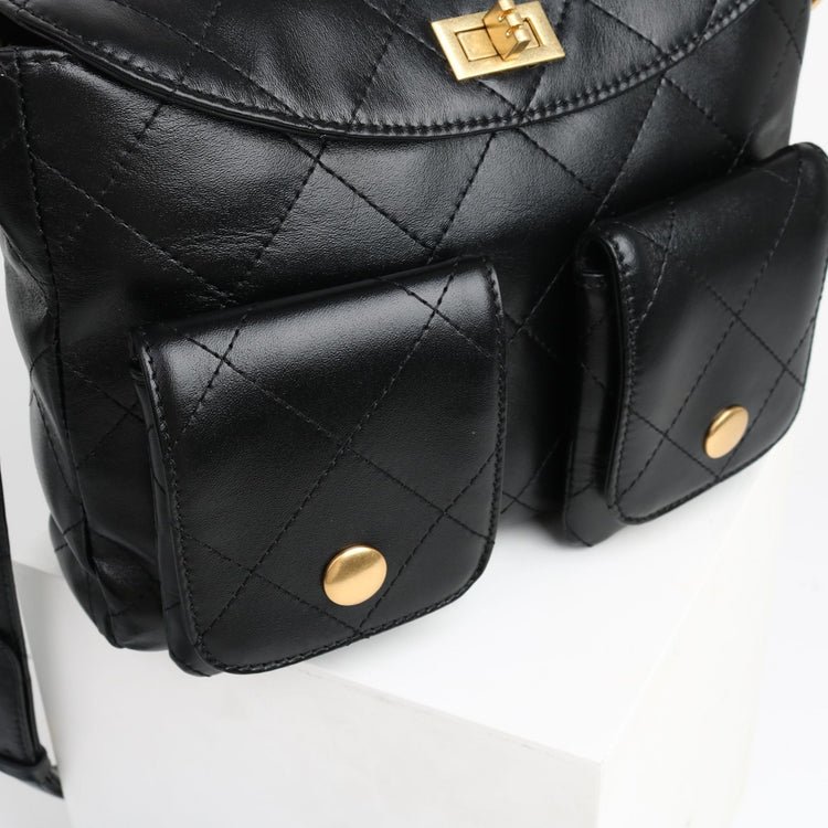 質感真皮|小香風菱格鏈條包頭層牛皮hobo鏈條腋下包郵差包口袋機車時尚百搭「3622」24.08-4