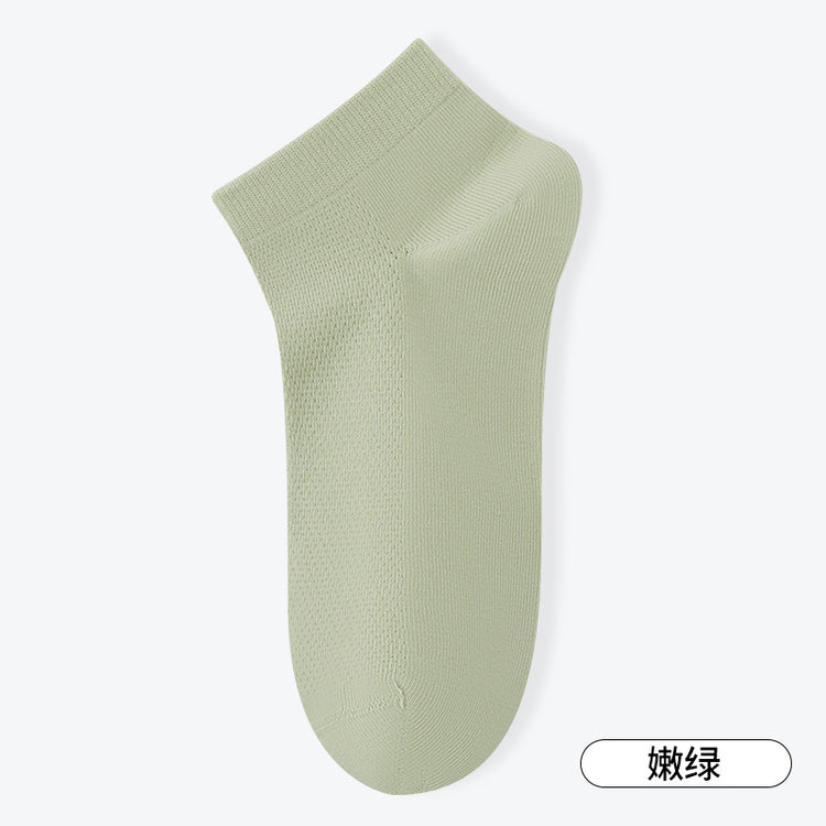 女襪|襪子女10A抑菌防臭網眼透氣抗起球船襪萊卡橡筋無骨隱形襪「ZJ25014」25.04-5