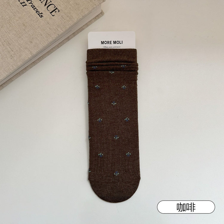 女襪|襪子女士棉質吸汗透氣彈力無骨中筒襪親膚舒適ins潮堆堆襪「TY148」25.09-3