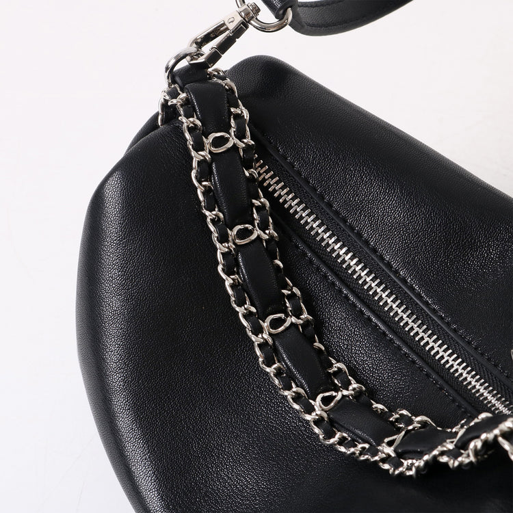 質感真皮|2025新款高級感枕頭包女牛皮大容量手提單肩包斜背包小眾設計包包「7014」25.07-1