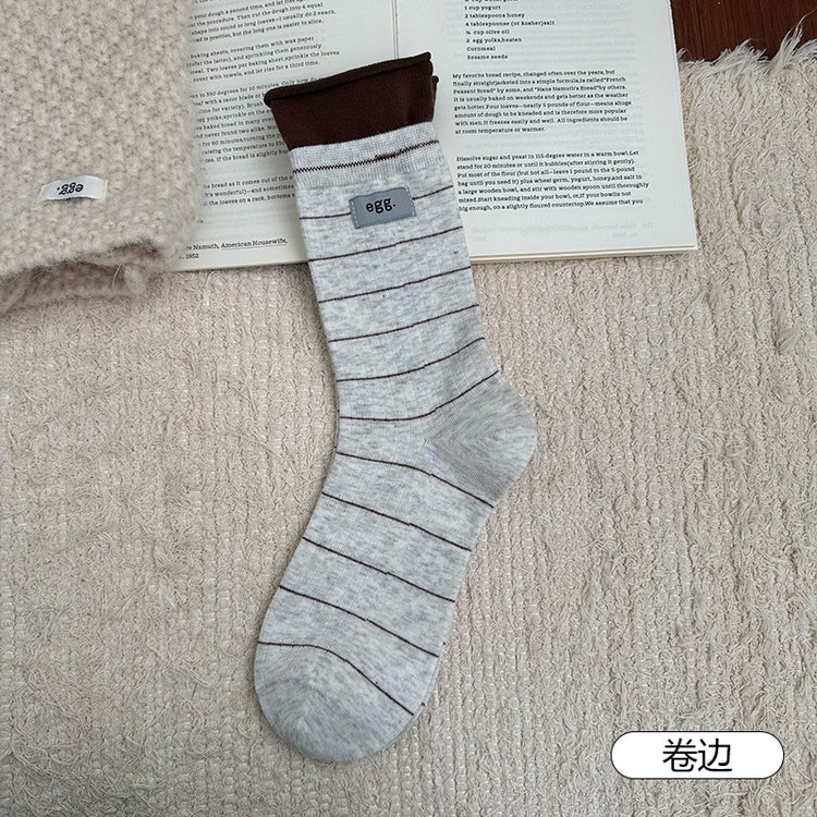 女襪|秋冬美拉德咖色襪子女加厚保暖蓄熱鎖溫羊毛襪復古潮流好搭中筒襪「HD25862」25.11-3