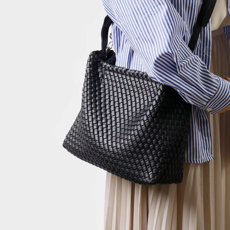 質感真皮|2025新款編織托特包女新款小眾設計高級感通勤大容量單肩腋下包包「7030」25.06-3