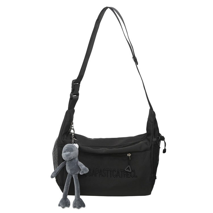 致青春|簡約百搭肩包潮酷少女學生斜背包輕便外出休閒旅行大容量斜背包「229-122」24.12-5