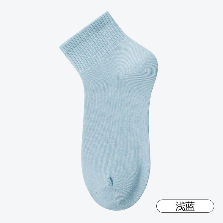 女襪|純色襪子女純棉抑菌防臭耐磨抗起毛球短襪彈性吸汗透氣簡約無骨襪「ZJ25003」25.02-2