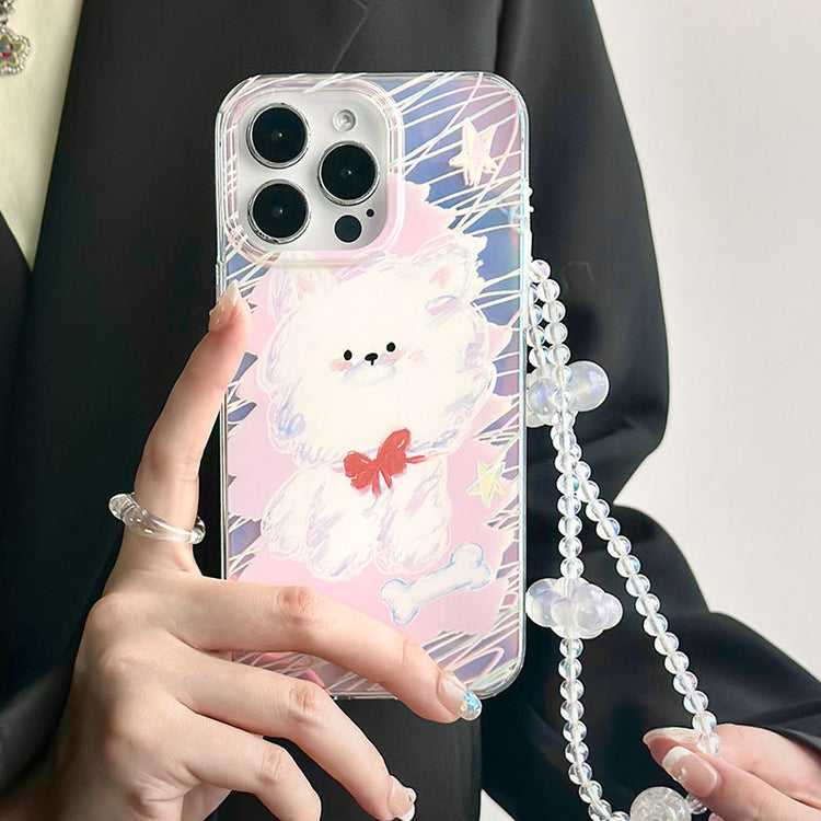 手機殼|iPhone15pro羽紗手機殼女蘋果14大孔透明13/12Pro適用11「LR0942」24.07