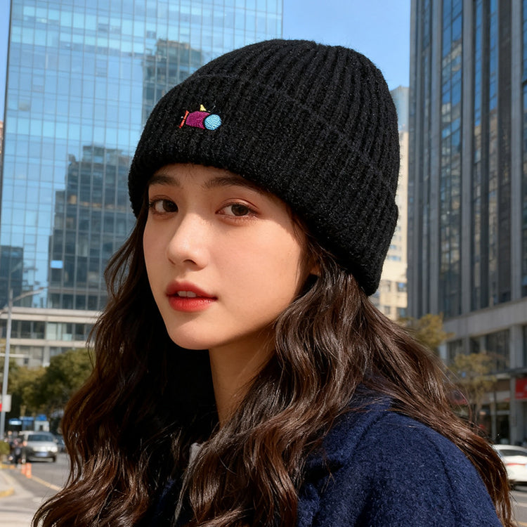 流行帽子|帽子女可愛卡通保暖針織帽情侶百搭甜美毛線帽戶外防寒套頭冷帽男「C5697」25.10-2