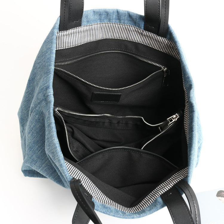 質感真皮|2024新款百搭高級感牛仔頭層牛皮托特包大容量單肩女包慵懶風「3532-1」24.06-4