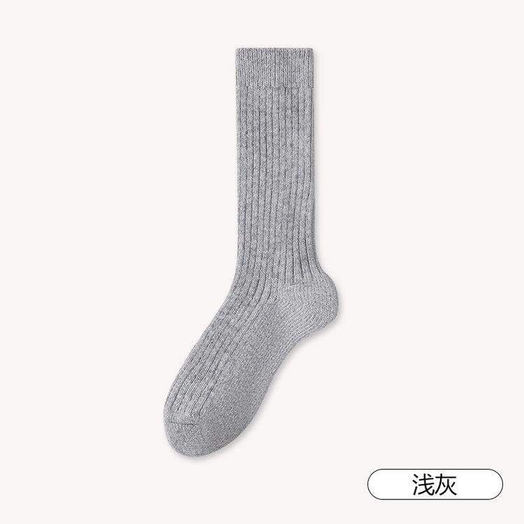 女襪|美利奴羊毛襪秋冬加厚保暖彈力中筒襪吸汗透氣親膚舒適襪子「RY825113」25.10-3