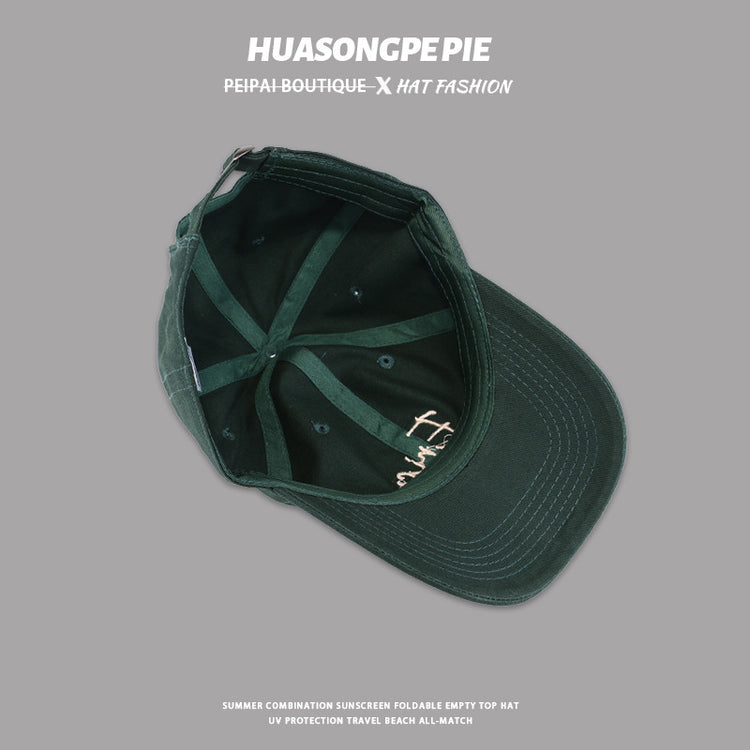 流行帽子|軟頂棒球帽女字母刺繡百搭鴨舌帽顯臉小夏季學生休閒防曬遮陽帽男「C3611」24.02-1