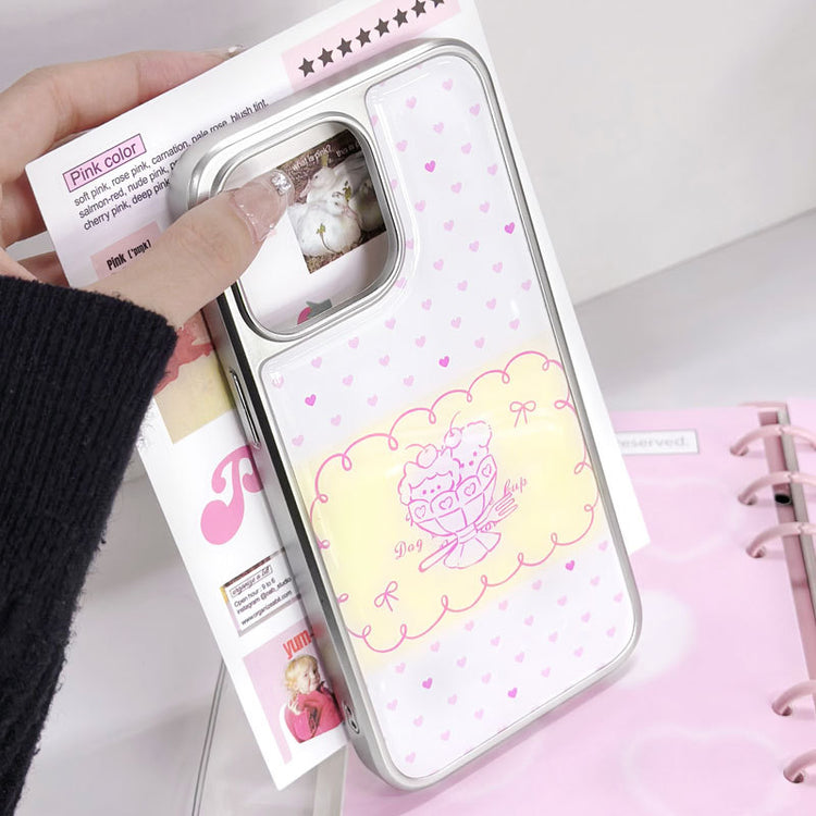 手機殼|14電鍍銀邊滴膠13蘋果16手機殼iPhone15適用華為p70pro新款「LR1538」25.03-3