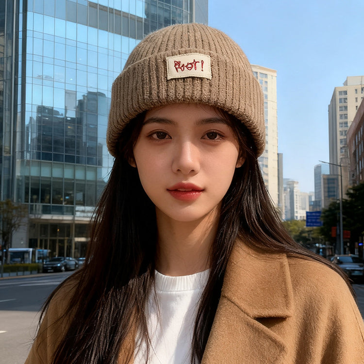 流行帽子|帽子女2025秋冬新款大頭圍顯臉小針織帽加厚防寒冷帽保暖毛線帽男「C5768」25.11-2