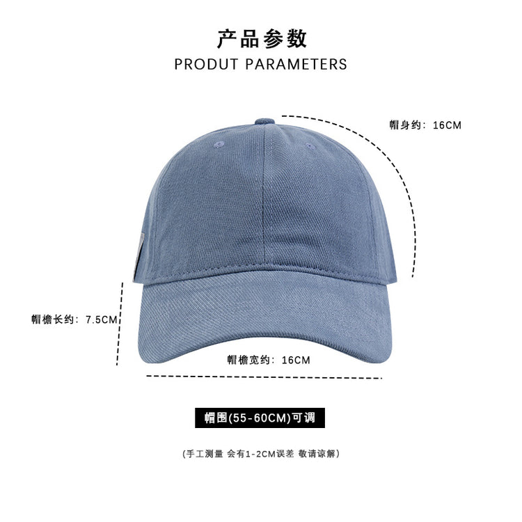 流行帽子|帽子女鴨舌帽春夏小眾顯臉小遮陽帽日系小頭圍簡約貼布棒球帽子男「A17215」25.02-2