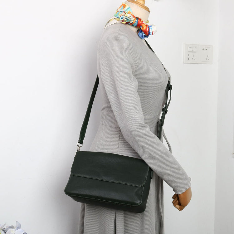質感真皮|2024新款百搭ins復古頭層植鞣牛皮高級感包簡約時尚單肩斜背包「M-132#」24.07-3