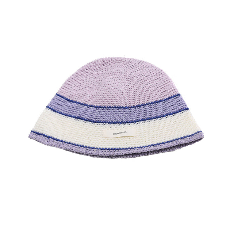 流行帽子|秋冬針織帽女防寒護耳保暖套頭帽時尚百搭多巴胺毛線帽子水桶帽子「C4083」24.06-4