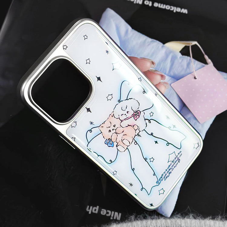 手機殼|蘋果16ProMax手機殼14plus電鍍銀邊滴膠iPhone16Pro高級感適「LR1561」25.04-4