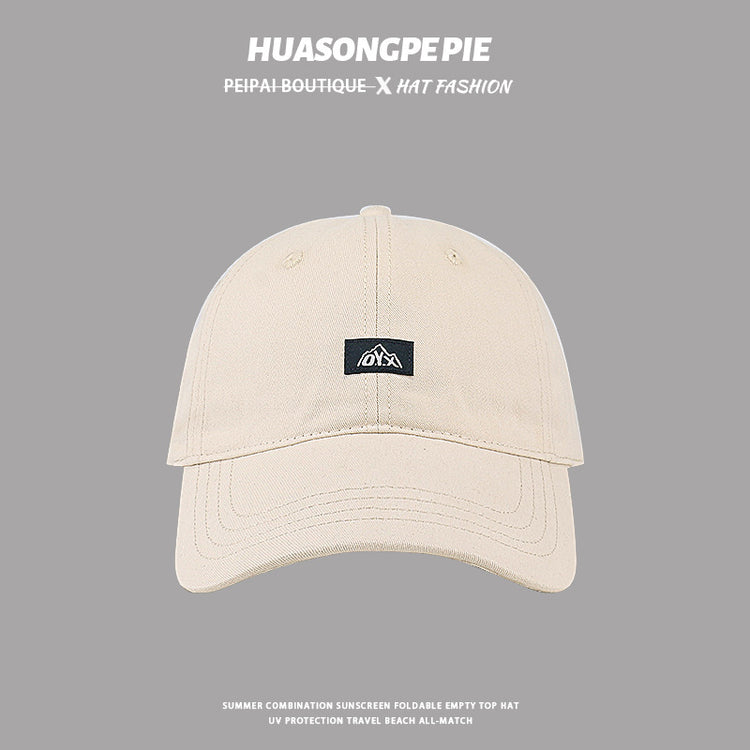 流行帽子|貼布小山棒球帽男女顯臉小百搭遮陽帽出行旅遊防紫外線軟頂鴨舌帽「C3595」24.01-2