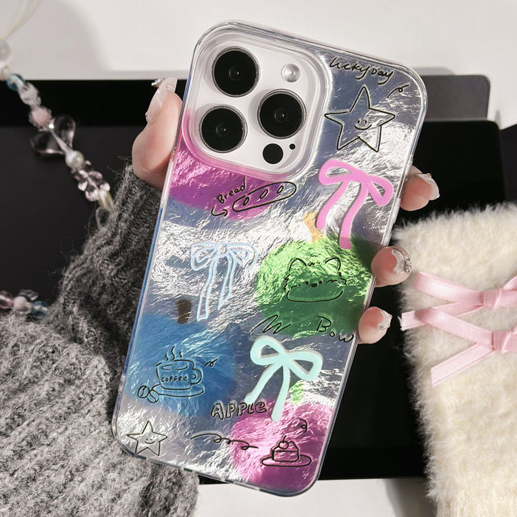 手機殼|蘋果15Promax女款12適用11Pro冰川紋iPhone16手機殼14手機鏈「LR1364」25.02-2