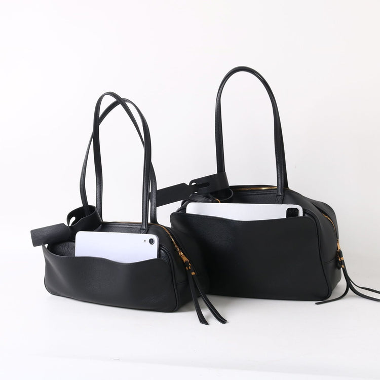 質感真皮|2025全新百搭輕奢小眾高級感波士頓大包肩托特枕頭通勤保齡球包「6163」25.07-1