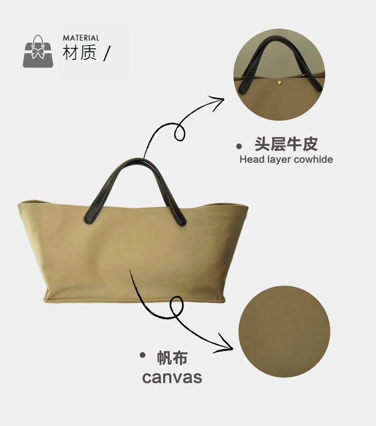 質感真皮|2024年新韓版托特包女頭層牛皮大容量高級感復古通勤包法式小眾包「3725」24.07-5