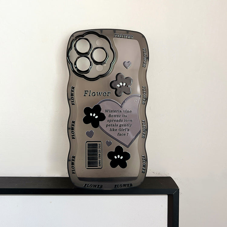 手機殼|適用蘋果14Promax光油花孔波浪手機殼iphone13抖音熱銷11批發「BQ4972」25.02-2