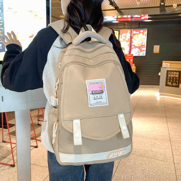 致青春|大容量書包國中女生高中生日系學院風ins雙肩包秋冬可愛背包「8513-380」24.03-1