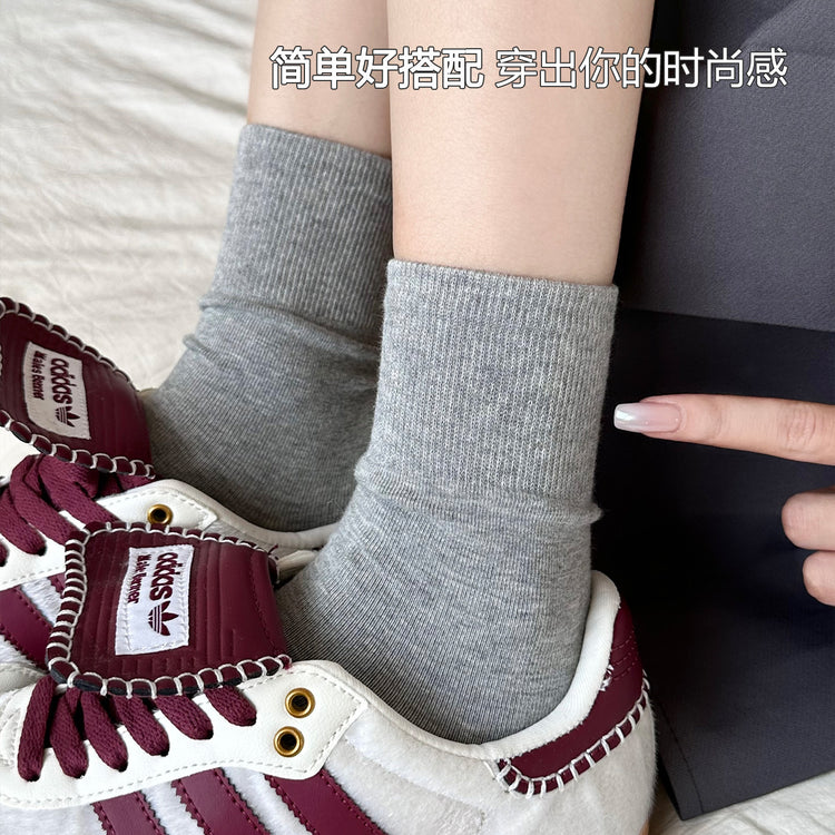 女襪|純棉襪子女10A抑菌防臭吸汗透氣中筒襪彈力無骨抗起球襪子「ZJ25031」25.09-2