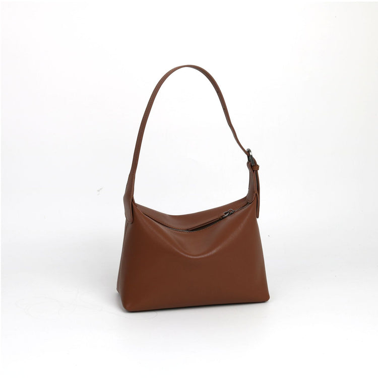 質感真皮|植鞣牛皮復古通勤包大容量托特包女2024新款百搭高級感單肩斜挎包「83062#」24.06-2