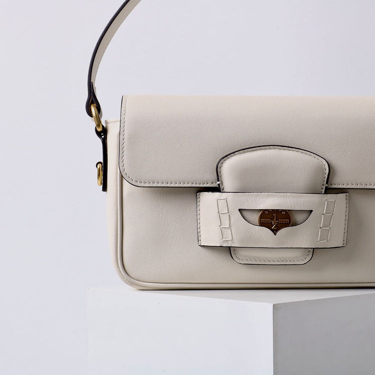 質感真皮|秋冬新款2024頭層牛皮法棍包腋下包金幣包小方包手提包單肩斜挎包「5112」24.12-1