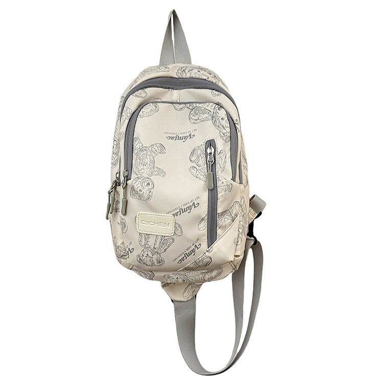 致青春|日系ins風休閒小挎包輕便書包森系小清新甜美女孩逛街大容量胸包「6081-118」24.06-4