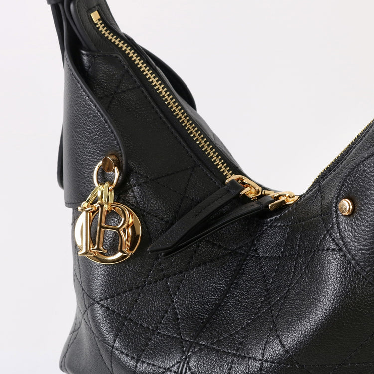 質感真皮|2025新褶皺羊皮藤格紋手提包時尚休閒優雅單肩腋下通勤高級感包「X3820D3819」25.10-1