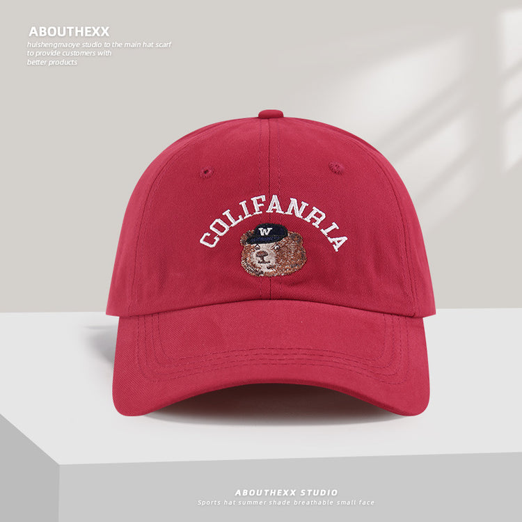 流行帽子|美式刺繡顯臉小小眾帽子女字母鴨舌帽百搭棒球帽情侶防曬遮陽帽男「C5261」25.05-2