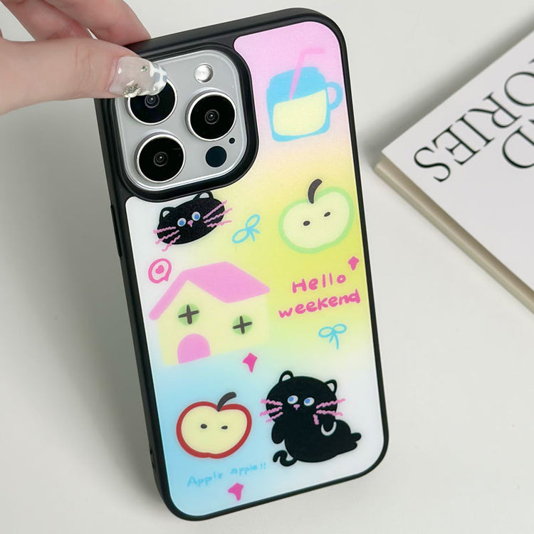 手機殼|13磨砂黑框殼蘋果16手機殼女iPhone15Promax批發14Pro適用12「WL0136」24.10-2