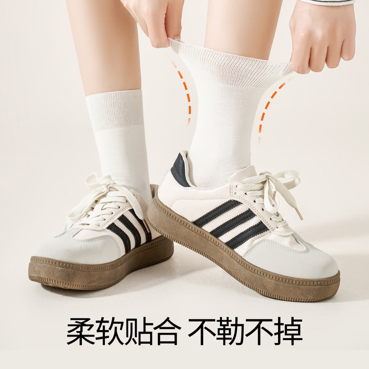 女襪|灰色堆堆襪子女棉質吸汗透氣抑菌防臭中筒襪彈力無骨抗起球月子襪「ZJ24042」25.07-3