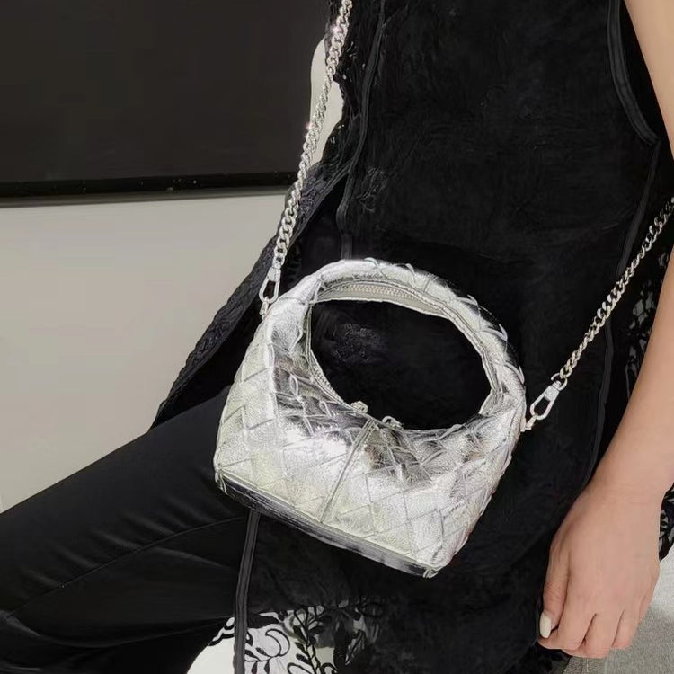 質感真皮|2024新牛皮手腕真皮便當訂製編織女包潮流歐美手柄單肩斜挎包「3328」24.04-4